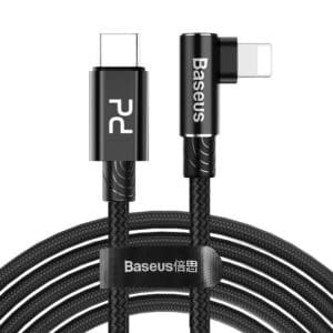 Baseus MVP Elbow USB Τύπος C Παροχή ισχύος / Καλώδιο Lightning PD 18W 2m Μαύρο (CATLMVP-B01)