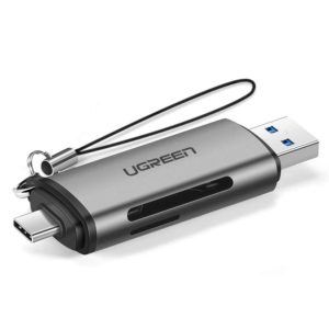 Ugreen USB Type C / USB 3.0 SD / συσκευή ανάγνωσης καρτών micro SD γκρι