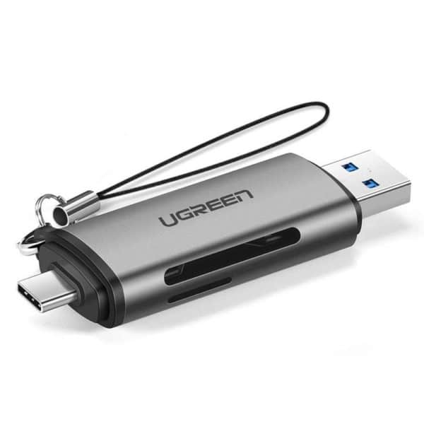 Ugreen USB Type C / USB 3.0 SD / συσκευή ανάγνωσης καρτών micro SD γκρι
