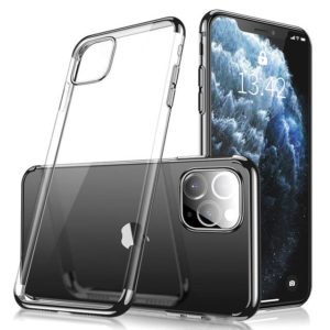 Clear Color Case Gel TPU Επιμεταλλωμένο κάλυμμα πλαισίου για iPhone 11 μαύρο