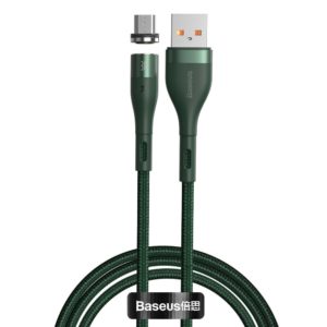 Baseus Zinc USB - Μαγνητικό καλώδιο φόρτισης δεδομένων micro USB 1 m 2,1 A πράσινο