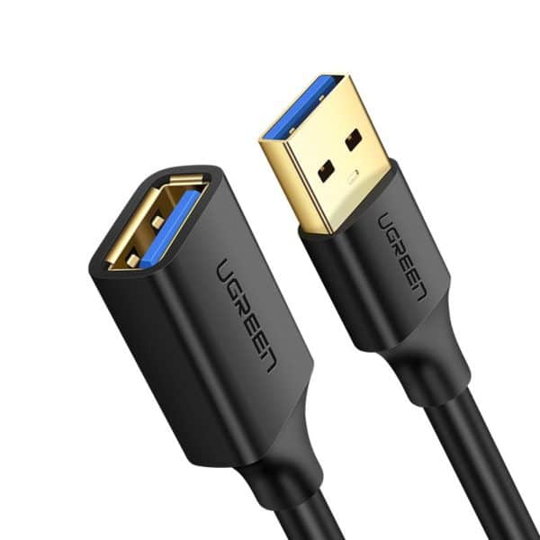 Ugreen USB 3.0 (θηλυκό) - USB 3.0 (αρσενικό) καλώδιο επέκτασης 1m μαύρο