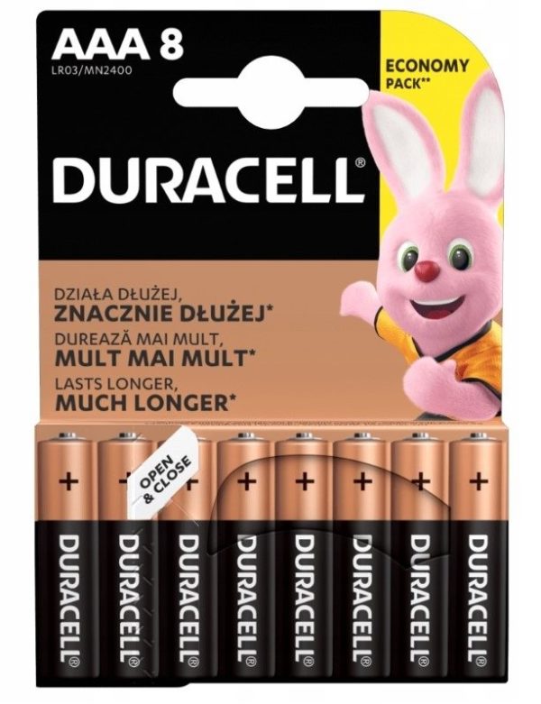 Duracell Αλκαλικές μπαταρίες Basic LR03/AAA 8 τεμ