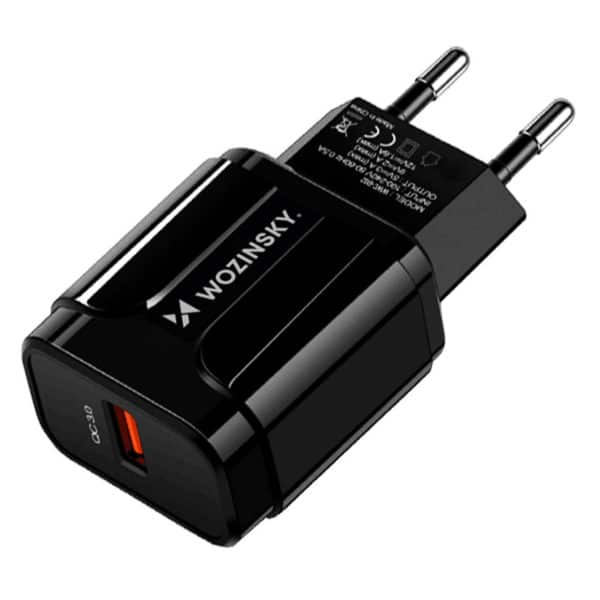Wozinsky USB Quick Charge φορτιστής μαύρος (WWC-B02)