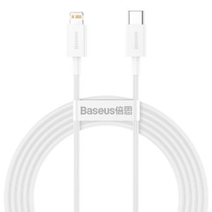 Καλώδιο Baseus Superior Series USB-C σε Lightning (λευκό)