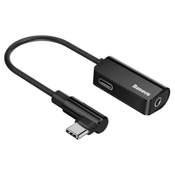Baseus L45 Audio Adapter USB-C σε Mini Jack 3,5mm και USB-C (Μαύρο)