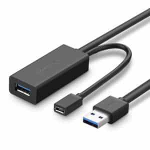 UGREEN US175, USB 3.0, micro USB, καλώδιο επέκτασης, 5m (μαύρο)