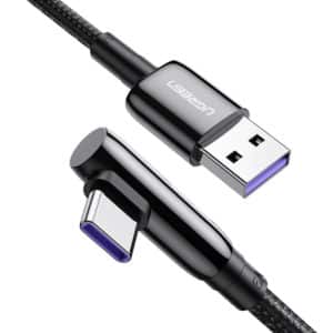 Καλώδιο USB σε USB-C UGREEN US317 Γωνιακό (μαύρο)