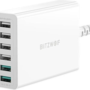 Φορτιστής με 6 Θύρες USB-A 60W Quick Charge 3.0 BlitzWolf (Λευκό)