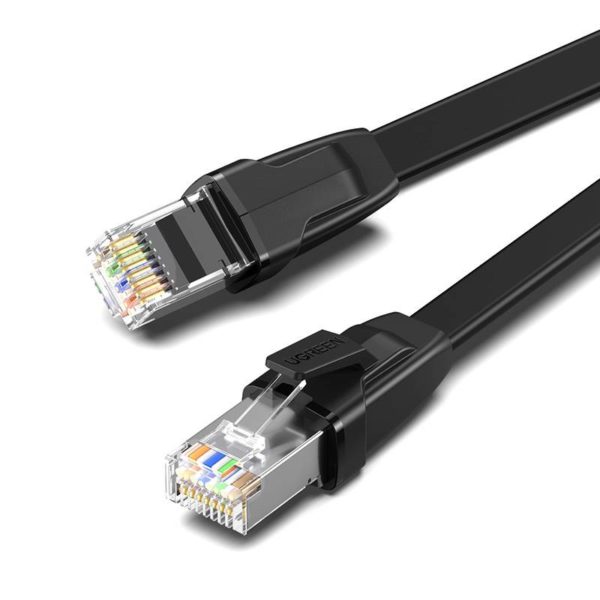 Flat Ethernet Cat 8 U/FTP RJ45 UGREEN NW134 1m (μαύρο)