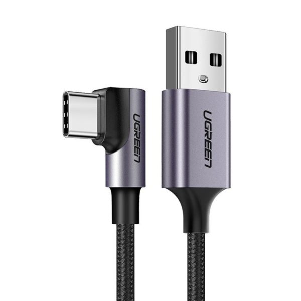 Γωνιακό καλώδιο USB-C UGREEN US284, 3A , 3m (μαύρο)
