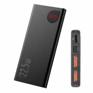 Power Bank 10000mAh 22.5W με 2 Θύρες USB-A, Θύρα USB-C Power Delivery / Quick Charge 3.0 Μαύρο Baseus