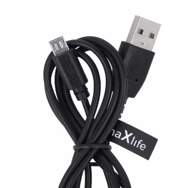 Καλώδιο USB microUSB 1m 1A Maxlife μαύρο 2