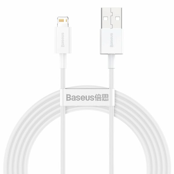 Καλώδιo USB - Lightning 1m 2,4A Baseus Λευκό