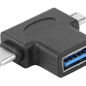 POWERTECH αντάπτορας USB 3.0 (F) σε USB-C & Micro USB CAB-U117