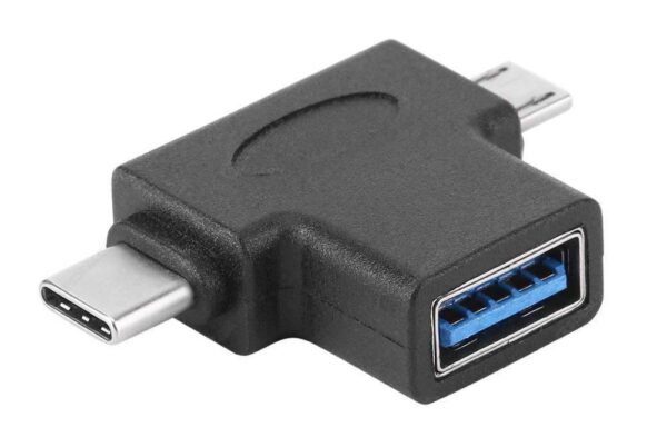 POWERTECH αντάπτορας USB 3.0 (F) σε USB-C & Micro USB CAB-U117