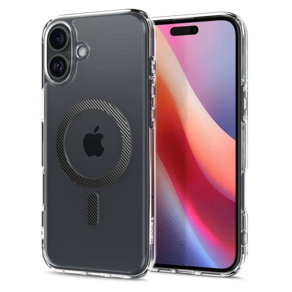 Θήκη iPhone 16 Spigen Ultra Hybrid MagFit Carbon Fiber Διάφανο