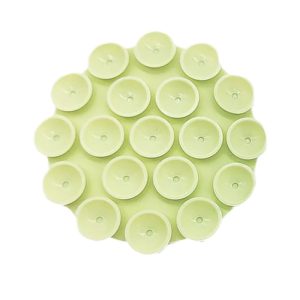 Phone Holder Suction Pad for Selfies, Silicone, Adhesive Mount, Round Shape Techsuit (Πράσινο)