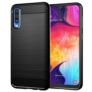 Θήκη Samsung Galaxy A30s / A50 / A50s Carbon Silicone Techsuit (Μαύρο)