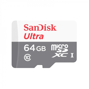 microSDXC Memory Card SanDisk Ultra with Adapter, 64Gb, Class 10