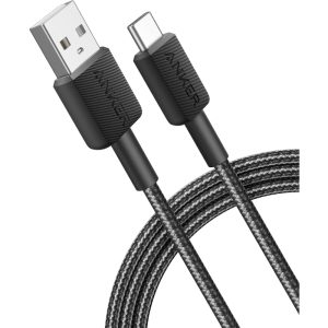 USB-A to USB-C Cable Anker 322, 18W, 2A, 0.9m (Μαύρο)