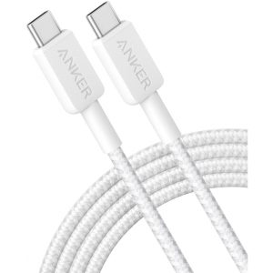 USB-C to USB-C Cable Anker 322, 60W, 3A, 0.9m (Λευκό)