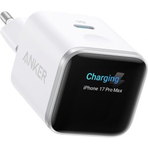 Φορτιστής με θύρα Type-C Anker Nano Display, 45W (Λευκό)